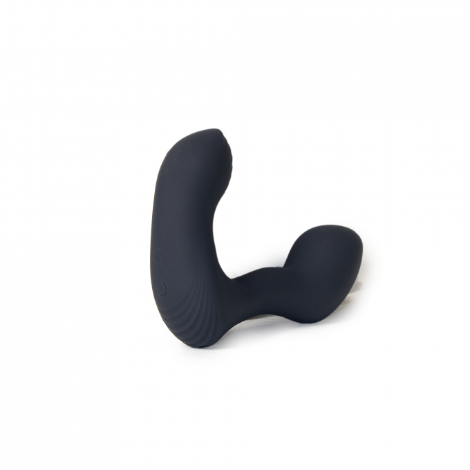 Estimulador de próstata extensible con anillo para el pene.
